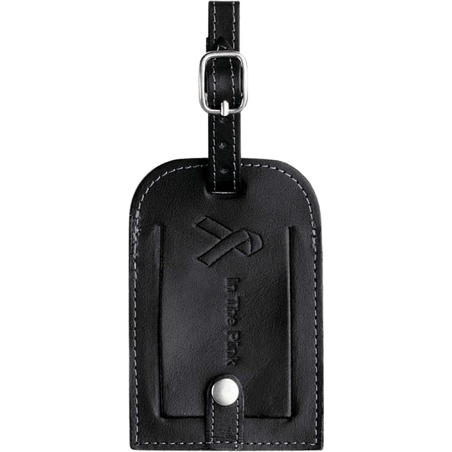 Millennium Leather Luggage Tag with Snap Flap Debossing