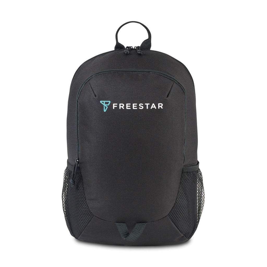 Miller Everyday Backpack with Webbing Loop Embroidery - Black - View 1