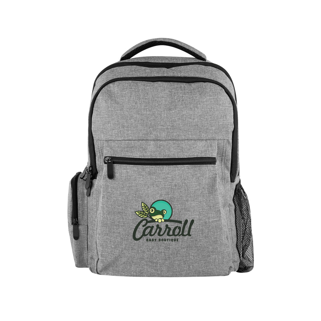 Milo Diaper Backpack in Recycled PET - Heather Gray - Colorbrite
