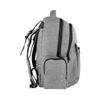 Milo Diaper Backpack in Recycled PET - Heather Gray - Side