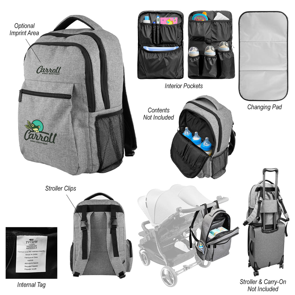 Milo Diaper Backpack in Recycled PET - Milo rPET Diaper Backpack