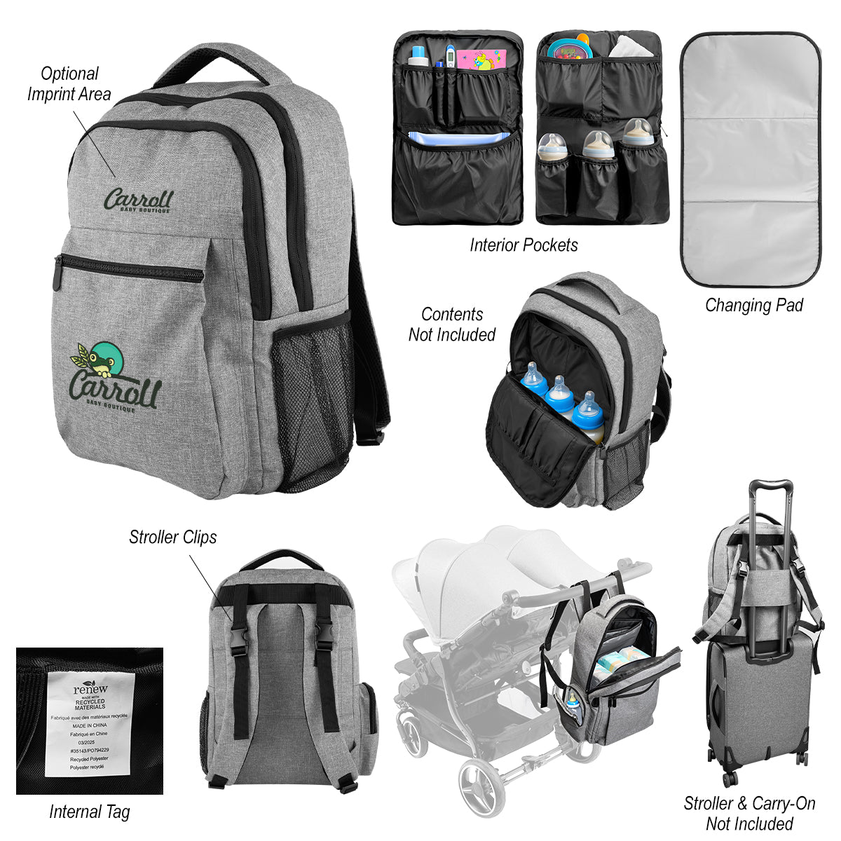 Milo Diaper Backpack in Recycled PET