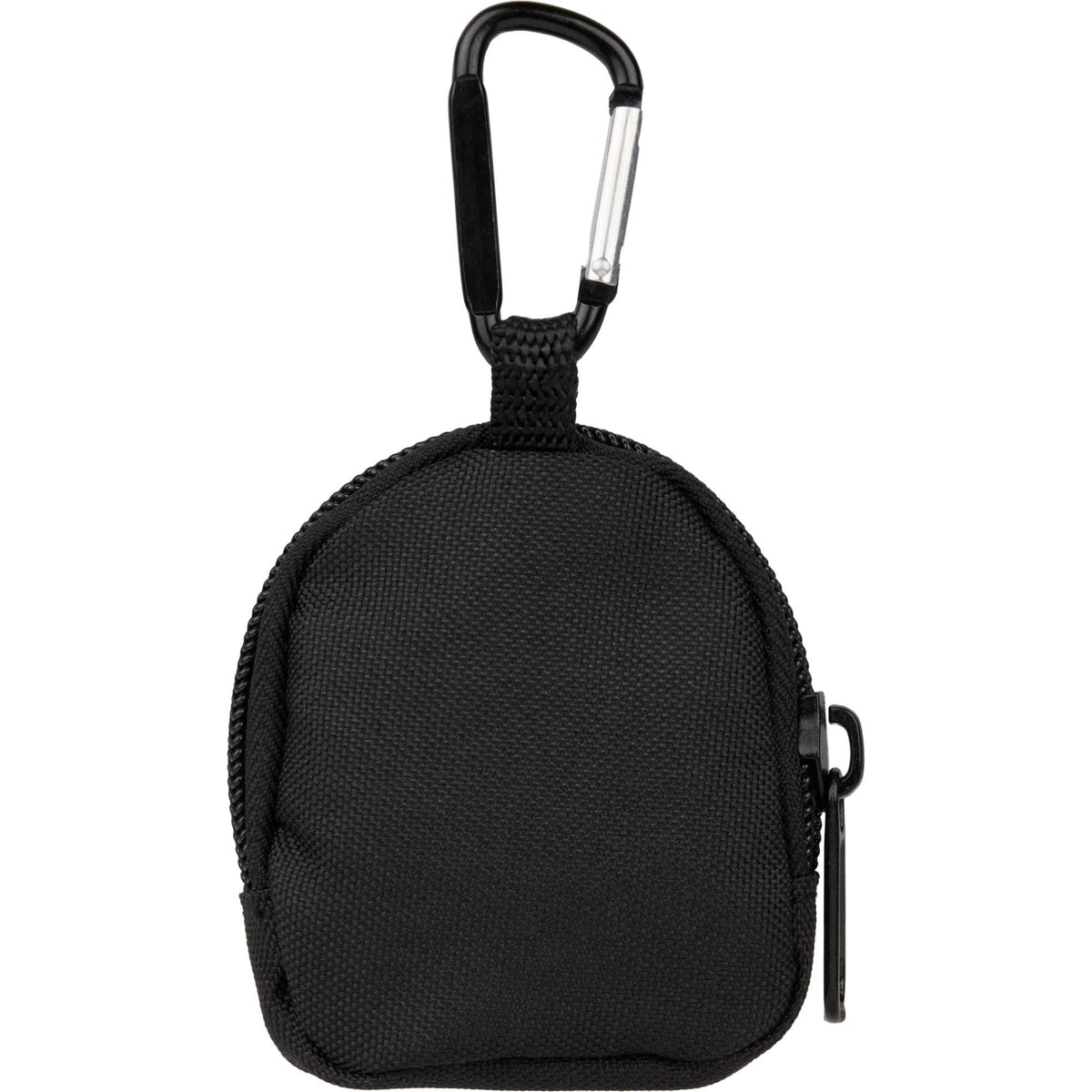 Mini Backpack Bag Charm with Earbud Pocket Full Color - Black - Back