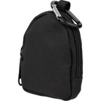 Mini Backpack Bag Charm with Earbud Pocket Full Color - Black - Left Angle