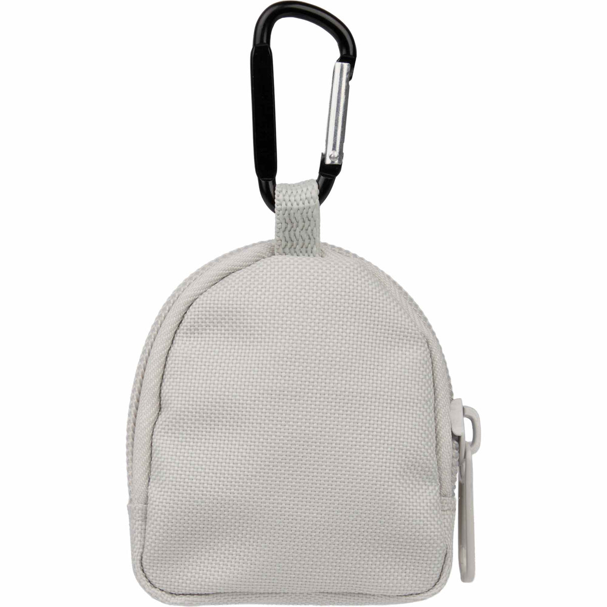 Mini Backpack Bag Charm with Earbud Pocket Full Color - Gray - Back