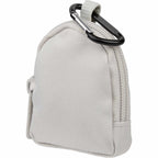 Mini Backpack Bag Charm with Earbud Pocket Full Color - Gray - Left Angle