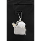 Mini Backpack Bag Charm with Earbud Pocket Full Color - Gray - Propped