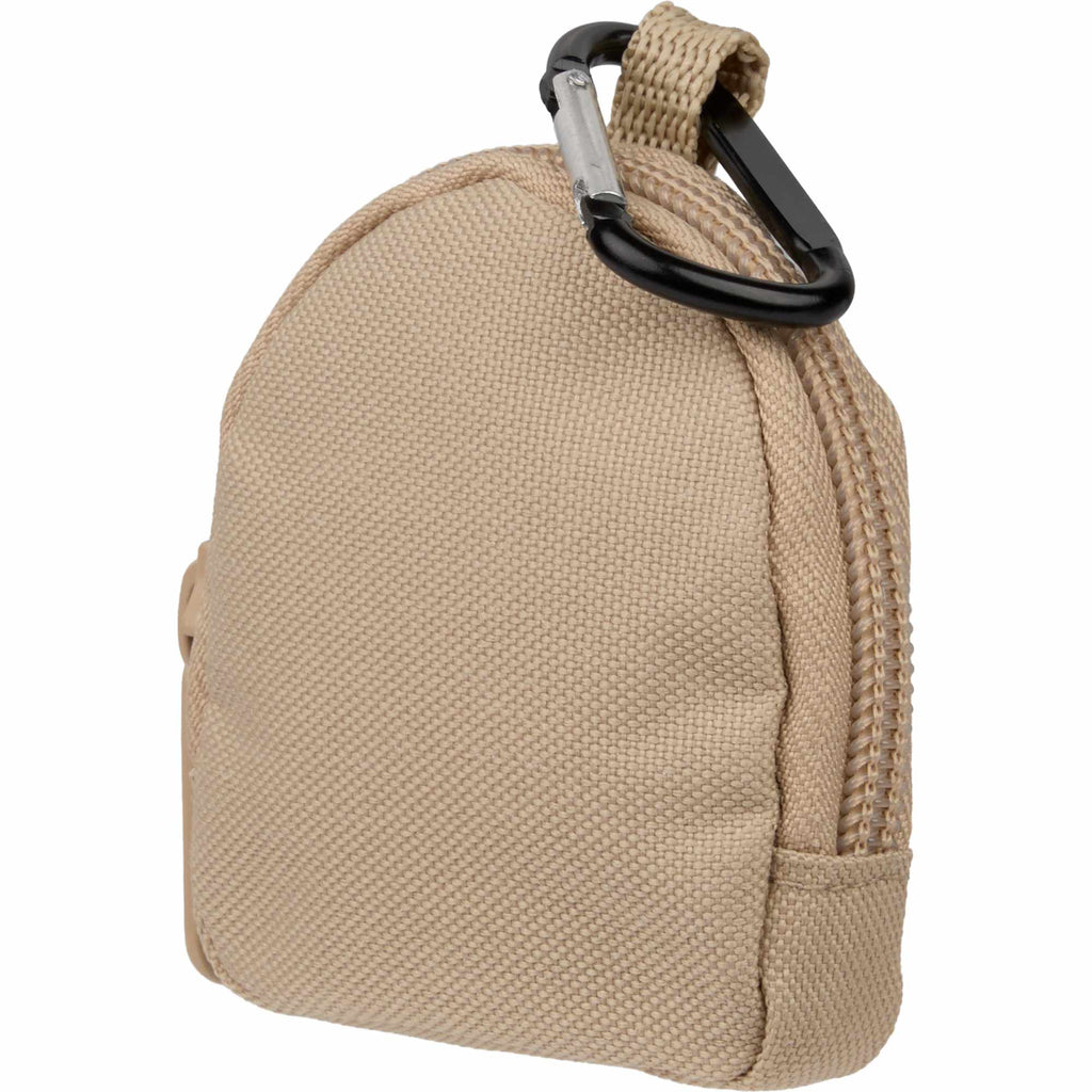 Mini Backpack Bag Charm with Earbud Pocket Full Color - Natural - Left Angle