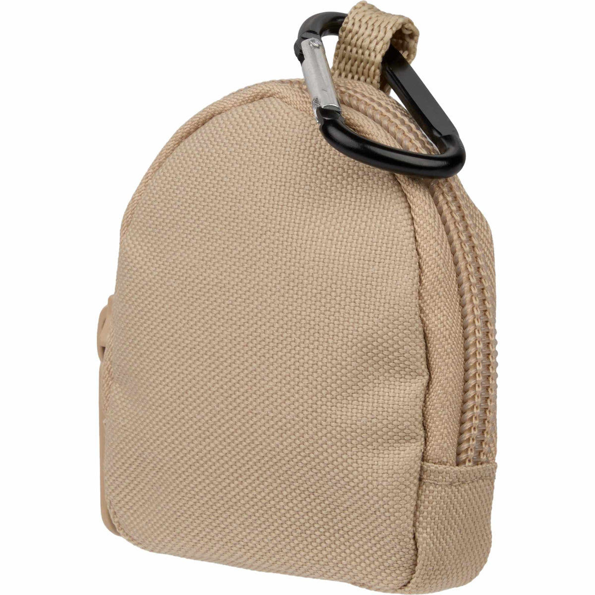 Mini Backpack Bag Charm with Earbud Pocket Full Color - Natural - Left Angle