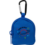 Mini Backpack Bag Charm with Earbud Pocket Full Color - Royal - Front