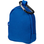 Mini Backpack Bag Charm with Earbud Pocket Full Color - Royal - Left Angle