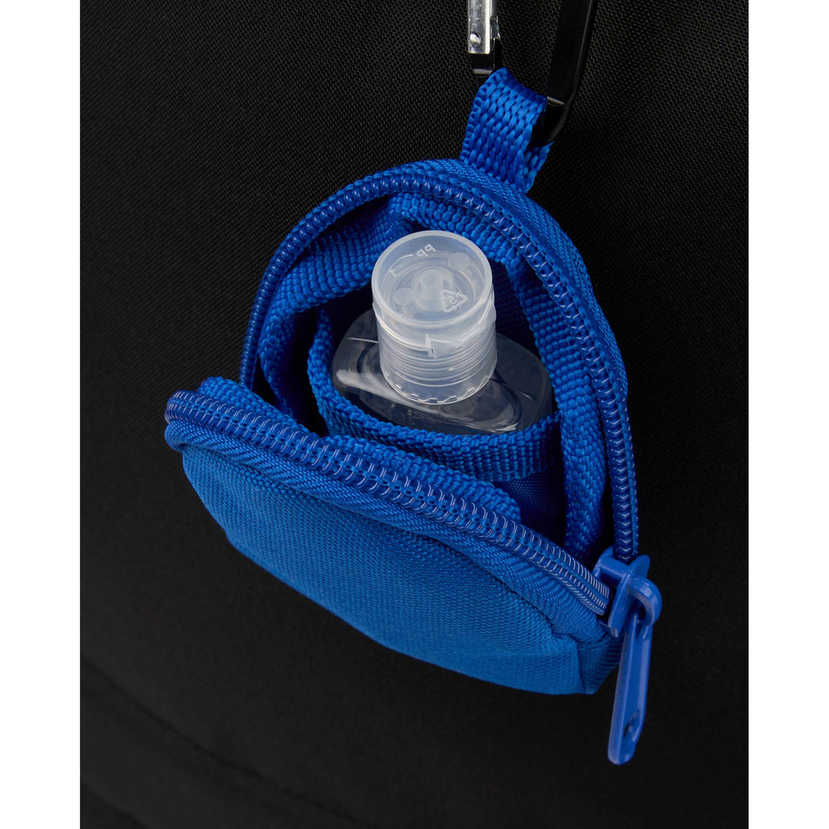 Mini Backpack Bag Charm with Earbud Pocket Full Color - Royal - Propped 2