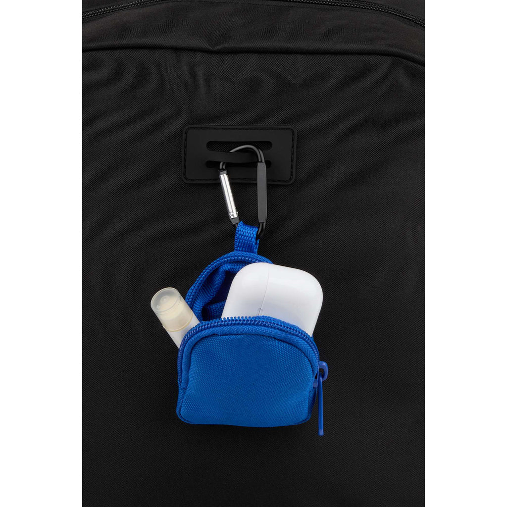 Mini Backpack Bag Charm with Earbud Pocket Full Color - Royal - Propped