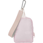Mini Backpack Bag Charm with Two Zip Pockets Transfer - Pink - Back