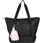 Mini Backpack Bag Charm with Two Zip Pockets Transfer - Pink - Front Scale