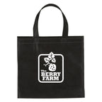 Mini Brochure Tote Bag, Non-Woven - Black - Silk Screen