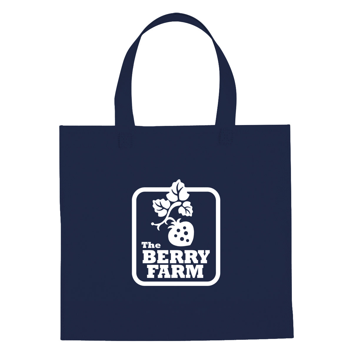 Mini Brochure Tote Bag, Non-Woven - Navy - Silk Screen