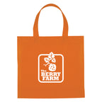 Mini Brochure Tote Bag, Non-Woven - Orange - Silk Screen