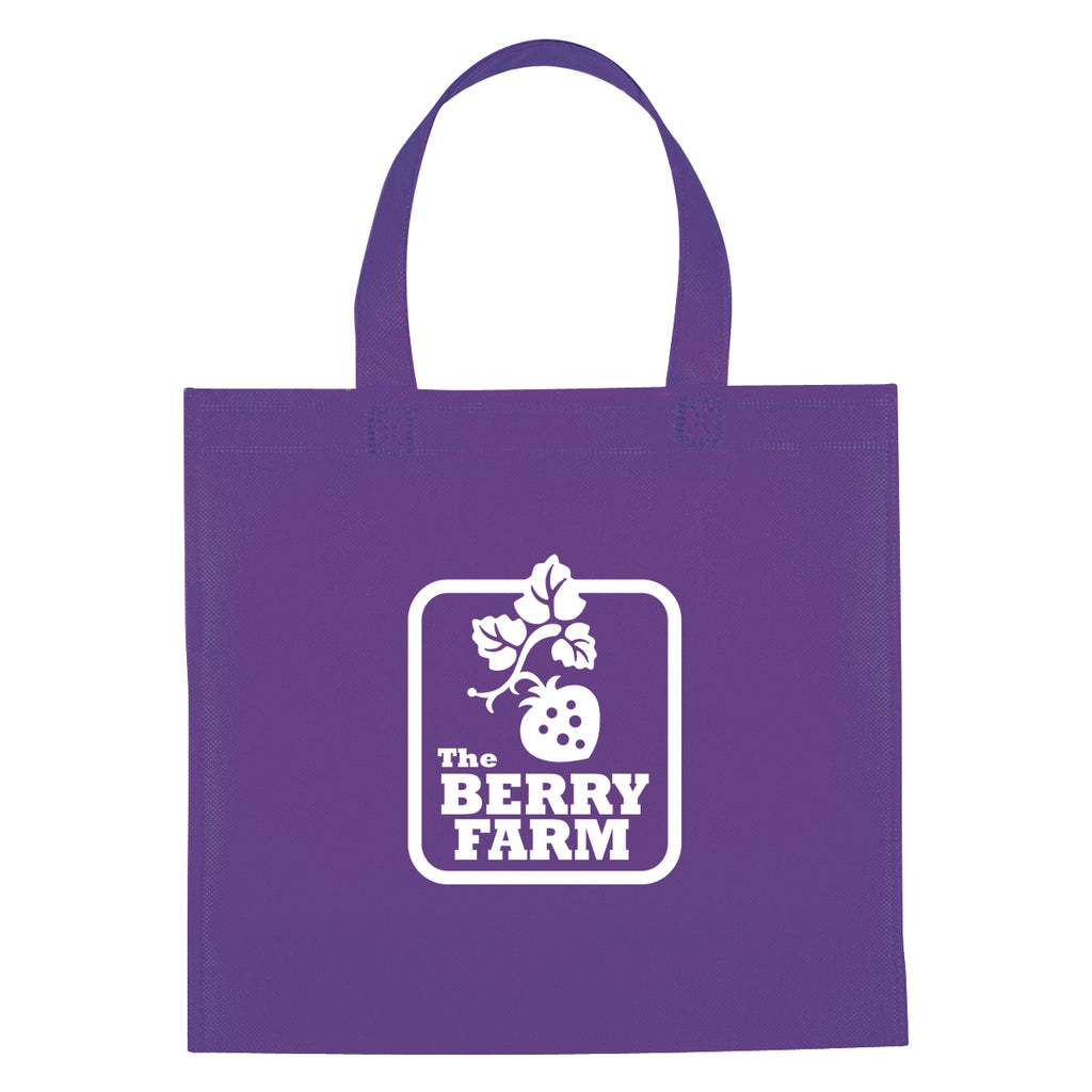 Mini Brochure Tote Bag, Non-Woven - Purple - Silk Screen