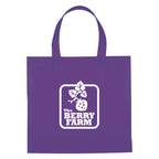 Mini Brochure Tote Bag, Non-Woven - Purple - Silk Screen