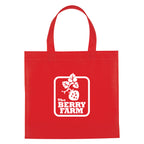 Mini Brochure Tote Bag, Non-Woven - Red - Silk Screen