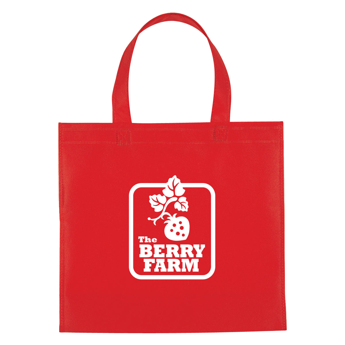 Mini Brochure Tote Bag, Non-Woven - Red - Silk Screen