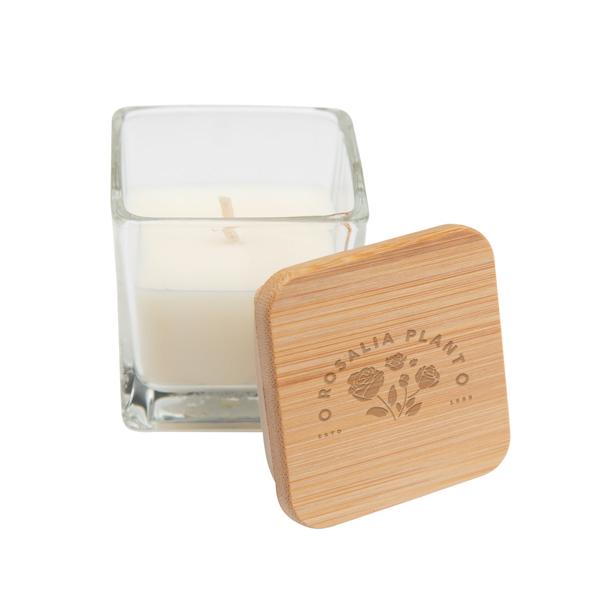 Mini Candle with a Bamboo Lid - Laser Engraving