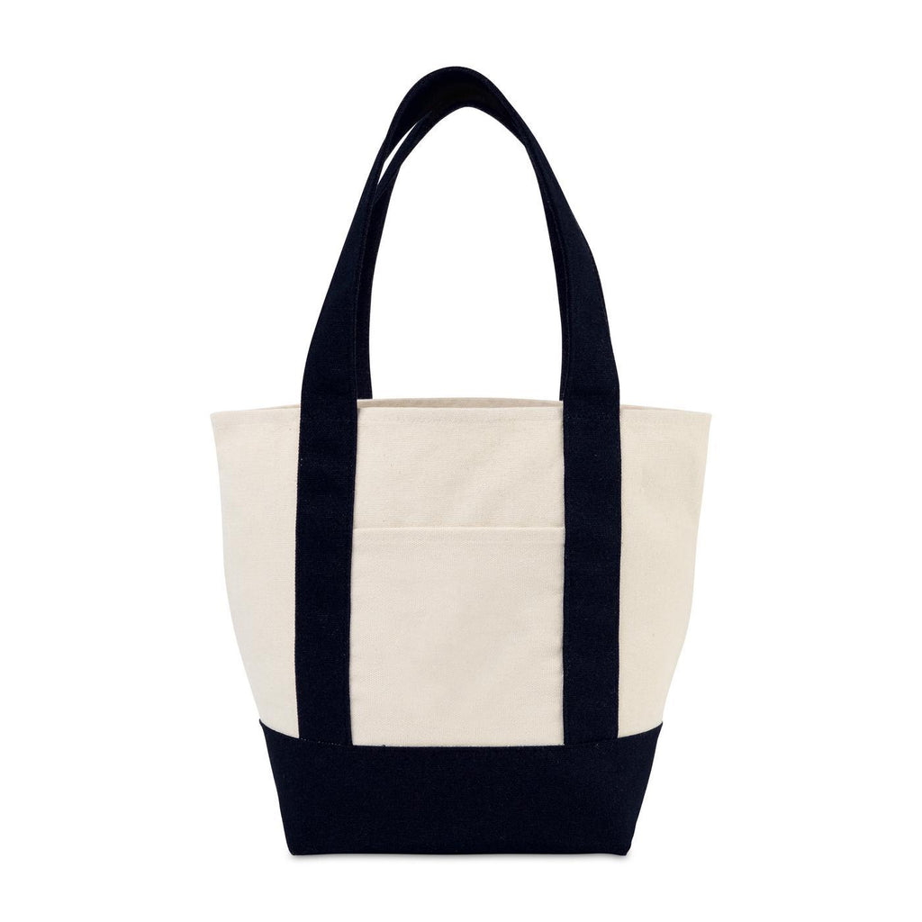 Mini Canvas Tote with Front Stash Pocket - Black - View 3