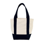 Mini Canvas Tote with Front Stash Pocket - Black - View 4