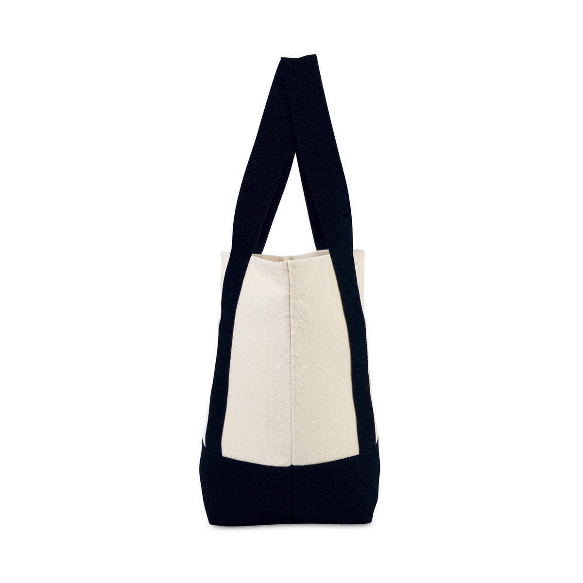 Mini Canvas Tote with Front Stash Pocket - Black - View 5