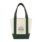 Mini Canvas Tote with Front Stash Pocket - Green - View 1