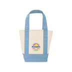 Mini Canvas Tote with Front Stash Pocket - Pastel Blue - View 1