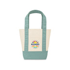 Mini Canvas Tote with Front Stash Pocket - Pastel Green - View 1