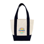 Mini Canvas Tote with Front Stash Pocket Transfer - Black - View 1