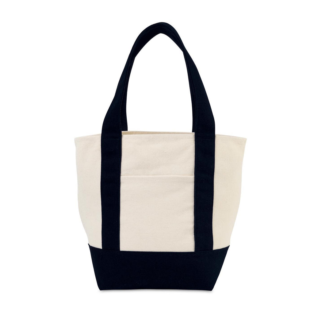 Mini Canvas Tote with Front Stash Pocket Transfer - Black - View 4