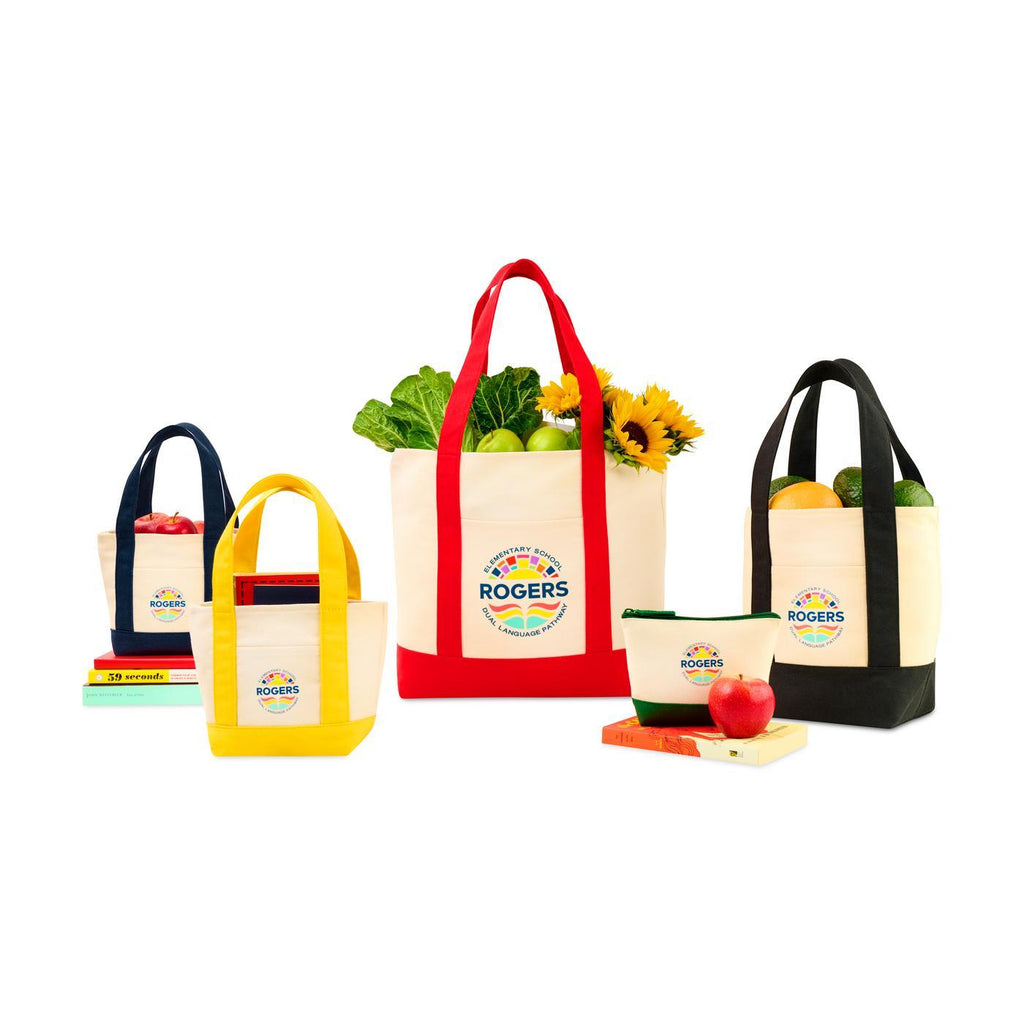 Mini Canvas Tote with Front Stash Pocket Transfer - Green - View 2