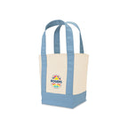 Mini Canvas Tote with Front Stash Pocket Transfer - Pastel Blue - View 2