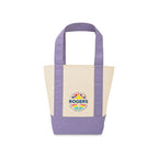 Mini Canvas Tote with Front Stash Pocket Transfer - Pastel Purple - View 1