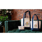 Mini Canvas Tote with Front Stash Pocket Transfer - True Navy - View 10