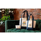 Mini Canvas Tote with Front Stash Pocket Transfer - True Navy - View 15