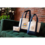 Mini Canvas Tote with Front Stash Pocket - True Navy - View 11