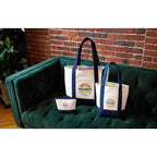 Mini Canvas Tote with Front Stash Pocket - True Navy - View 9