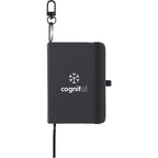 Mini Clip-On Notebook with Recycled Cover, 3 x 4 Inches - Black - Front