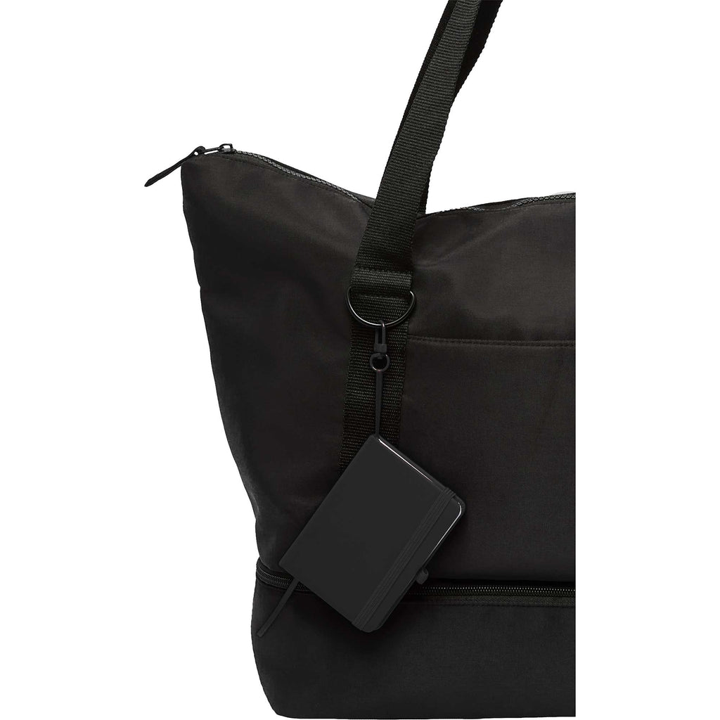 Mini Clip-On Notebook with Recycled Cover, 3 x 4 Inches - Black - Propped