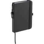 Mini Clip-On Notebook with Recycled Cover, 3 x 4 Inches - Black - Right Angle