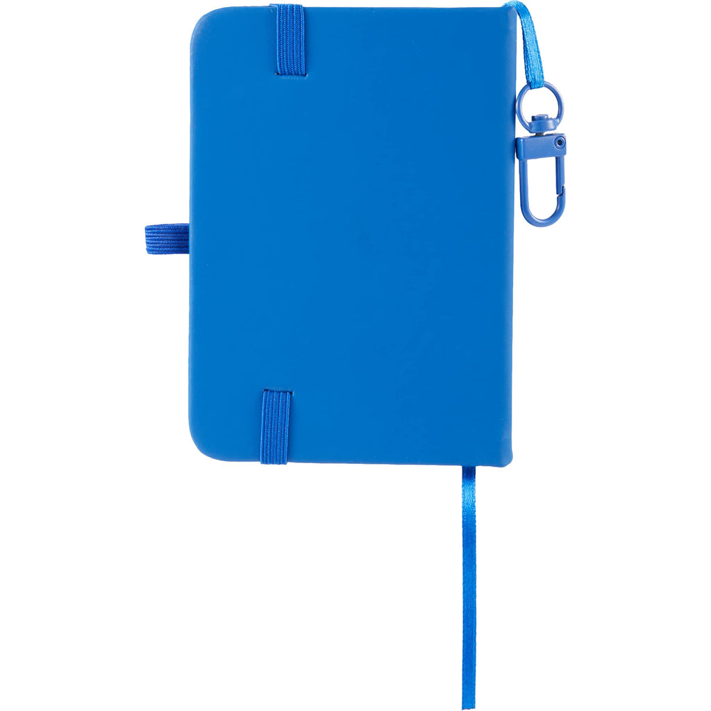 Mini Clip-On Notebook with Recycled Cover, 3 x 4 Inches - Blue - Back