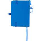 Mini Clip-On Notebook with Recycled Cover, 3 x 4 Inches - Blue - Back