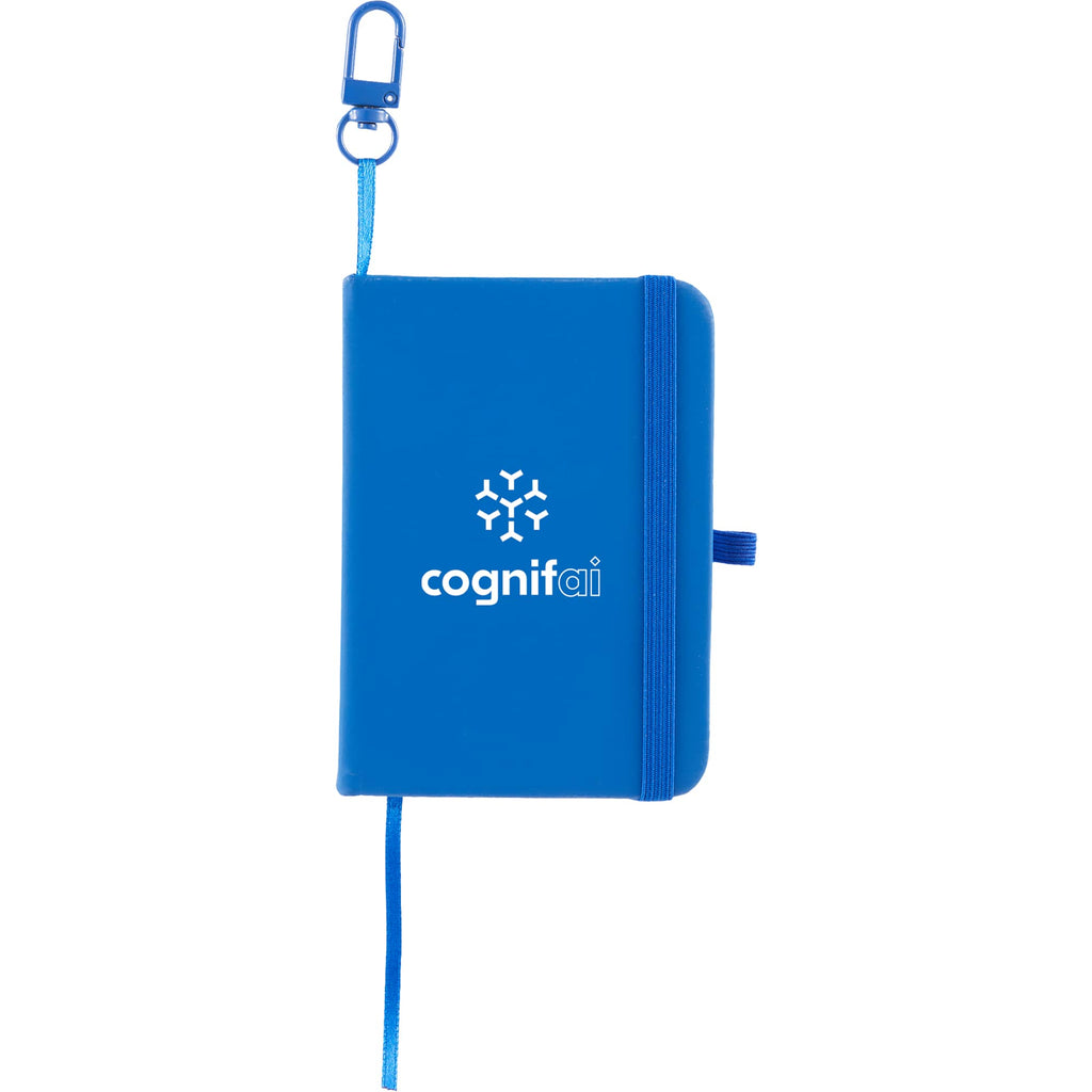 Mini Clip-On Notebook with Recycled Cover, 3 x 4 Inches - Blue - Front