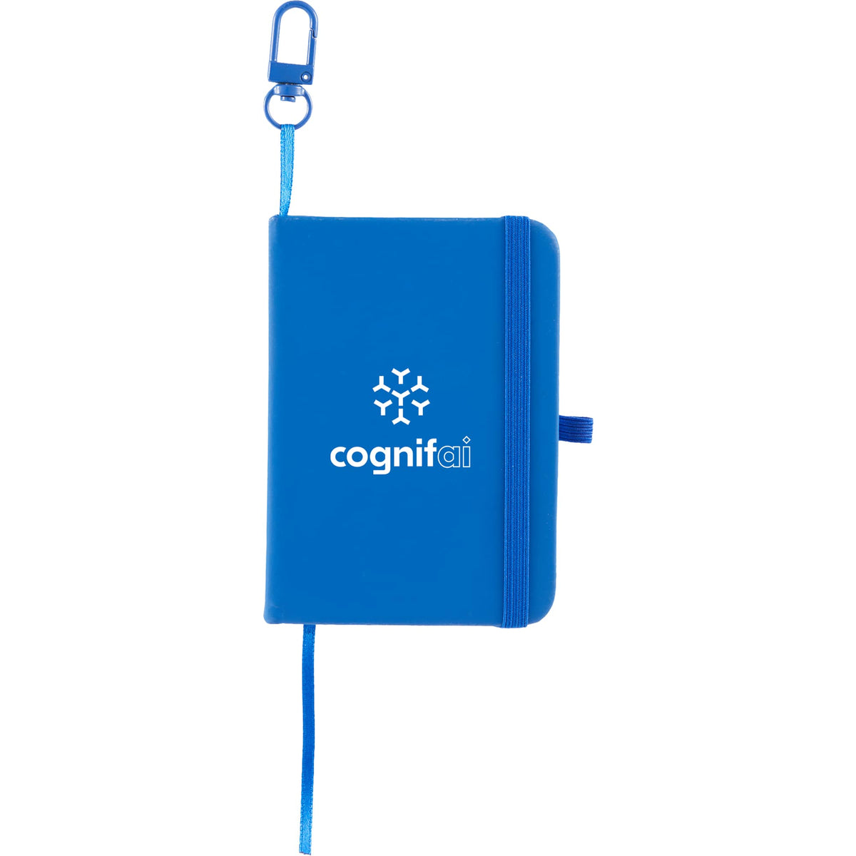 Mini Clip-On Notebook with Recycled Cover, 3 x 4 Inches - Blue - Front