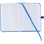 Mini Clip-On Notebook with Recycled Cover, 3 x 4 Inches - Blue - Open